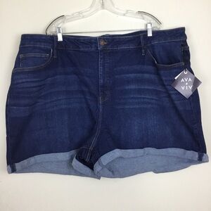 Ava & Viv Dark Blue Jean Shorts 30W